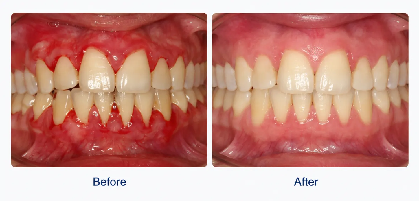 Periodontal therapy clinical examples