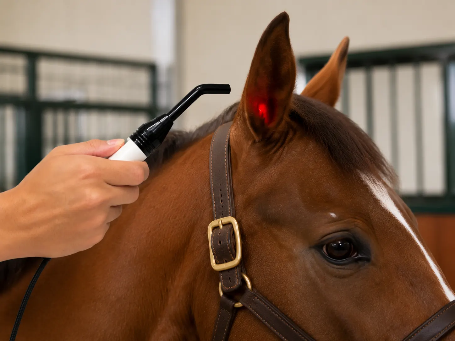 Horse head treatment area