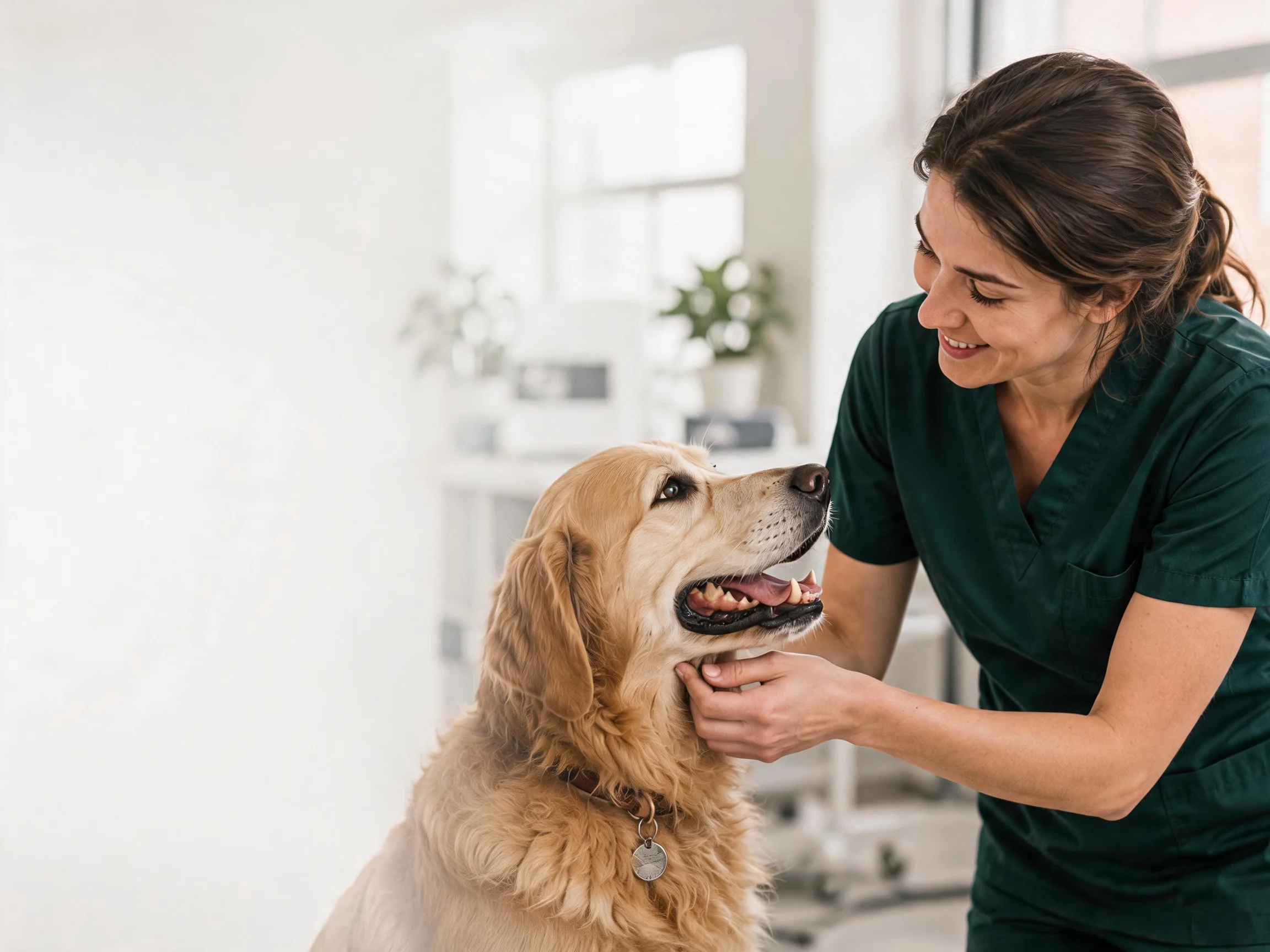 Veterinary laser therapy reference scene