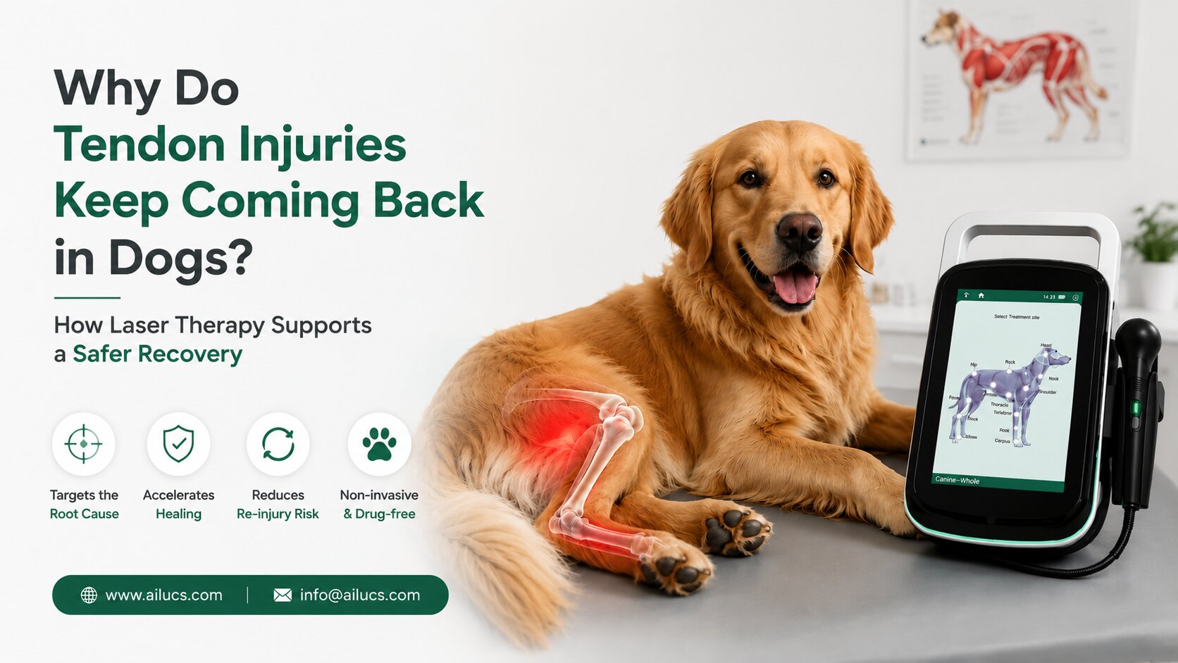 Why Do Tendon Injuries Keep Coming Back in Dogs? How Laser Therapy Supports a Safer Recovery