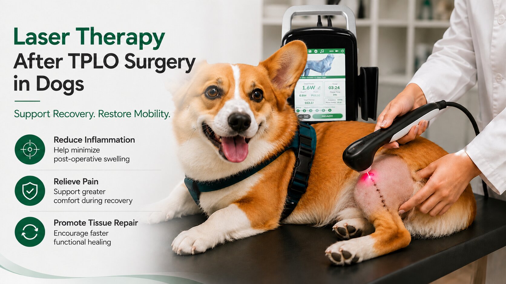 Laser Therapy After TPLO Surgery in Dogs: Recovery Timeline and Rehabilitation Guide