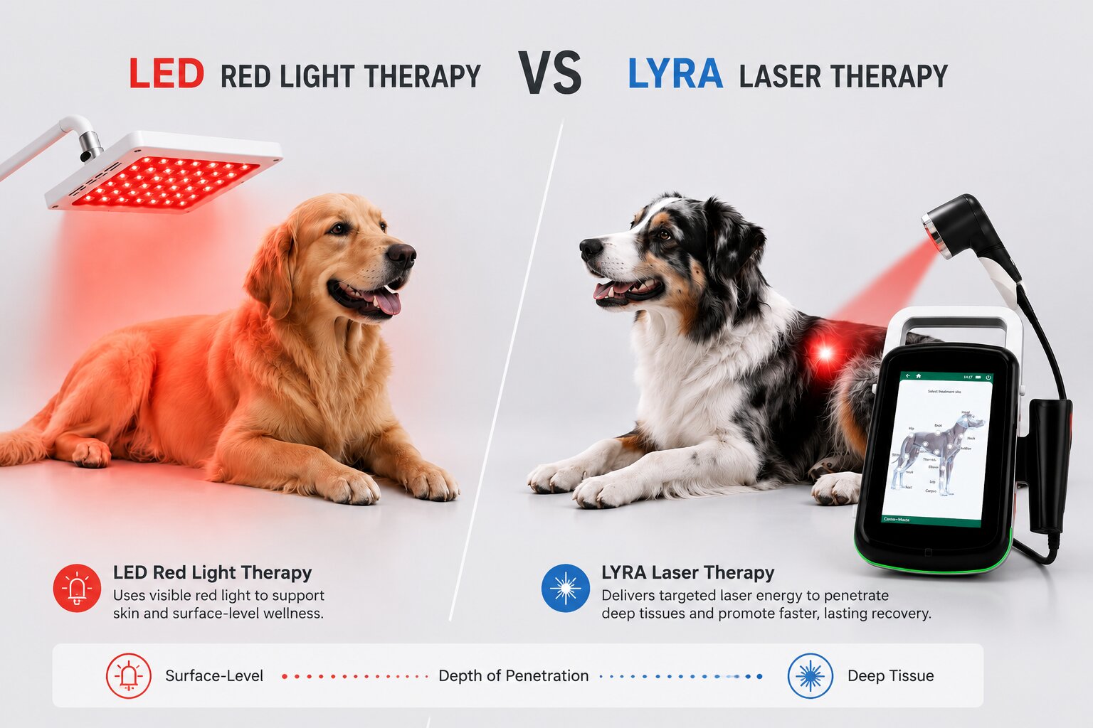 LED vs. Laser Therapy for Pets: Photobiomodulation Differences