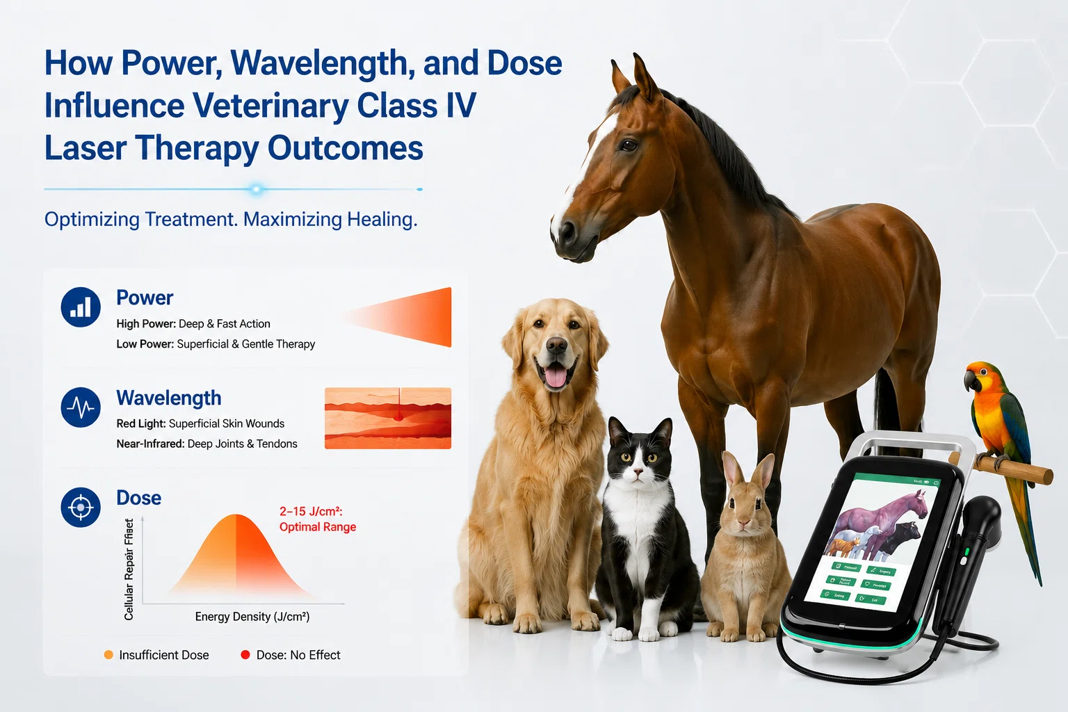 Power, Wavelength, and Dose in Class IV Veterinary Laser Therapy